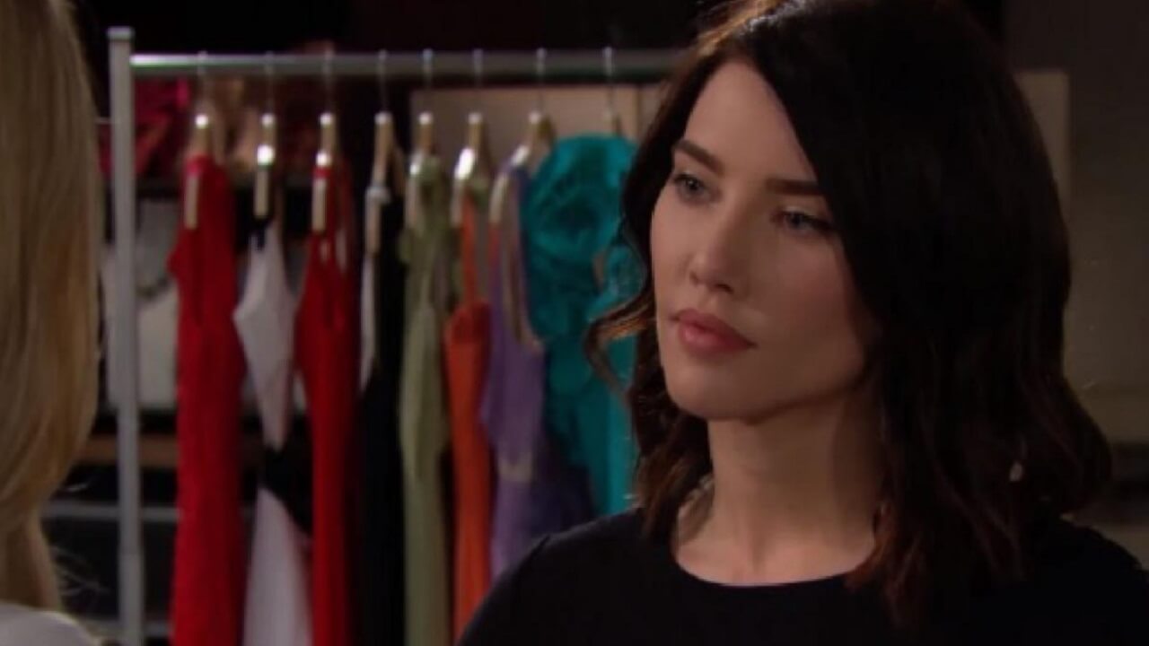 Steffy, as well as Hope Logan, can only watch as Ridge and Brooke Logan are...